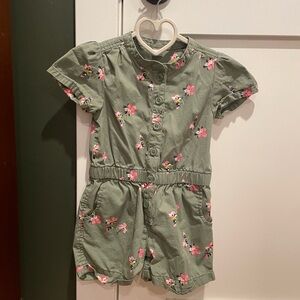 GAP Green Floral Kids Romper
